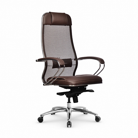 SL-1.04 Кресло для руководителей сетка/экокожа MPES