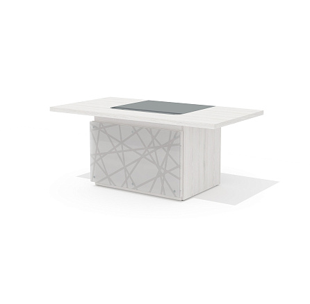 TS-180 + TS-100.3 Стол руководителя с траверсом Time.S дуб Эльза