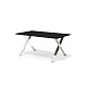 KVS-160k Cтол на металлическом каркасе 160x90x75 Kvins Slim Fenix 0720 черный