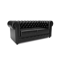 Честер-2 Диван 2-мест. 174x91x72 см Art-Vision 201 черный