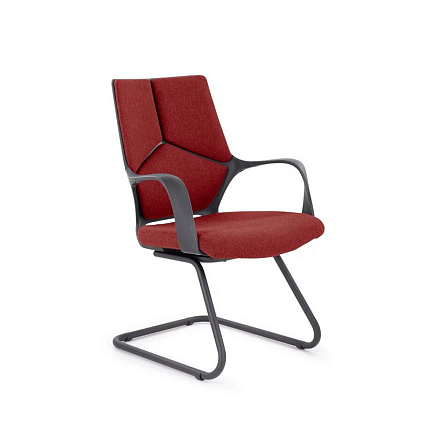 Айкью Н/п CH-710 BL Кресло ткань красный QH21-1320, полозья черный