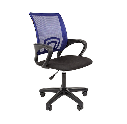 696 Chairman Кресло ткань,крест.пластик обивка синий TW-05, каркас черный, 07006516