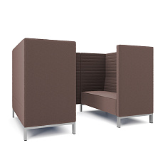 Руссо-2.3Т Переговорная 4-мест. 220x158x134 см микрошенилл Lounge 09 кофе