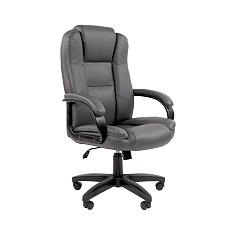 600LT Chairman Кресло обивка экопремиум серый, крестовина черный пластик, 07158665