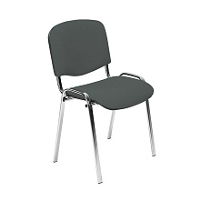 ИЗО Стул ткань, каркас металл обивка серый В-3, каркас хром
