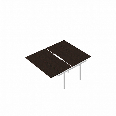 RP-3.2(x2)+F-65 Промежуточный сдвоенный стол с вырезом на металлокаркасе