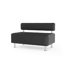 Максим-2 Диван 2-мест. 122x67x76 см Art-Vision 101 черный