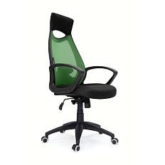 YH-6060N Кресло сетка, крестовина пластик обивка зеленый, каркас чёрный