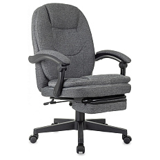 CH-868MSG-BF Кресло ткань серый 3C1, подст. для ног, крестовина черный, ID2067252