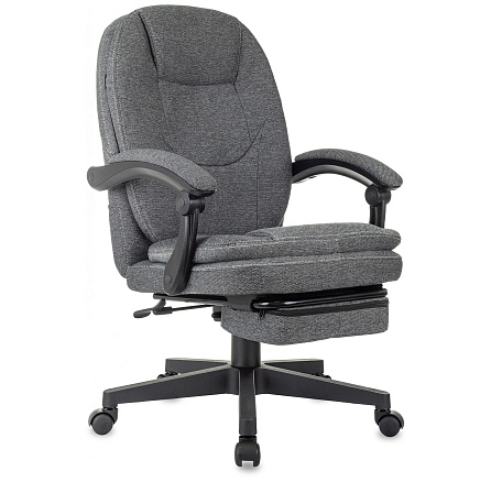 CH-868MSG-BF Кресло ткань серый 3C1, подст. для ног, крестовина черный, ID2067252