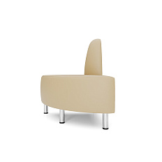 Лабиринт-УН Секция угловая внешняя экокожа 72x72x90см Art-Vision 124 бежевый