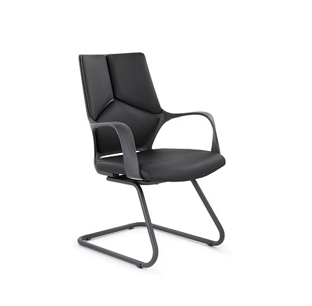 Айкью Н/п CH-710 BL Кресло экокожа черный S-0401, полозья черный