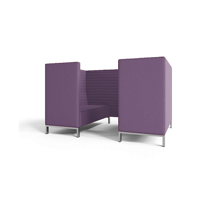 Руссо-2.3Т Переговорная 4-мест. 220x158x134 см микрошенилл Frida 12 сирень