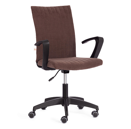 SPARK Кресло флок коричневый 6, крестовина черный, код 20535