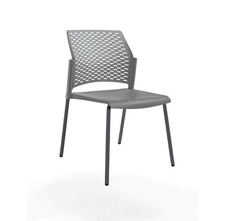 Rewind Стул пластик каркас  металл серый / черный