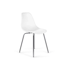 Шелл С-07 Стул пластик белый, каркас хром CH