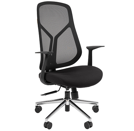 CH588 Chairman Кресло сетка/ткань черный, черный пластик, крестовина хром, 07146052