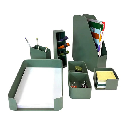 Marandi Настольный набор пластик, 7 предм., фисташковый