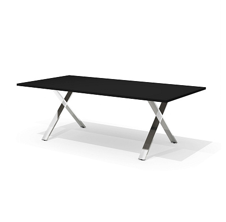 KVS-220k Cтол для переговоров на металлич. каркасе 220x110x75 Kvins Slim Fenix 0720 черный