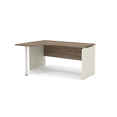 R-2.2L + L-710 Эргономичный стол левый с опорой Rio Base дуб Верцаска/беж