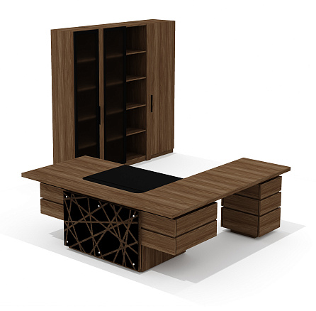 Кабинет руководителя Таймс / Time.S Палдао / экокожа черная