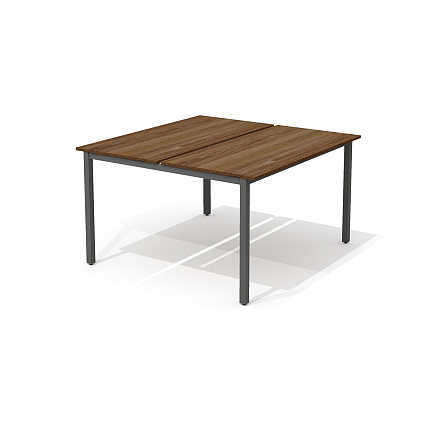 WM-3 + WM-3 + WM-3-02 Стол сдвоенный на металлокаркасе Work Рэд Фокс