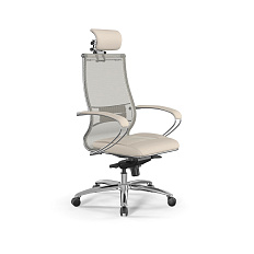 SL-2 Samurai Кресло сетка/экокожа Infinity Easy Clean, обивка молочный 20.2.5.49
