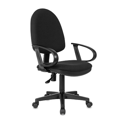 CH-300 Кресло ткань,крестовина пластик обивка черный 3C11, каркас черный ID 491230