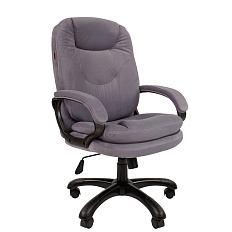 668 Chairman Home Кресло ткань, крестовина пластик обивка серый Т-53, каркас черный, 07127998