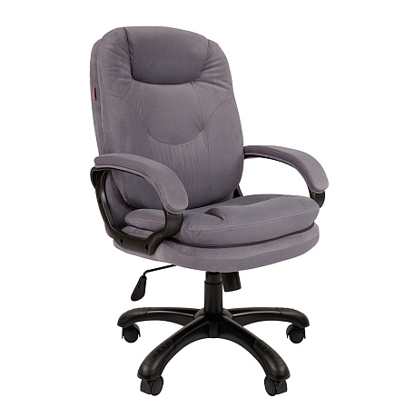 668 Chairman Home Кресло ткань, крестовина пластик обивка серый Т-53, каркас черный, 07127998