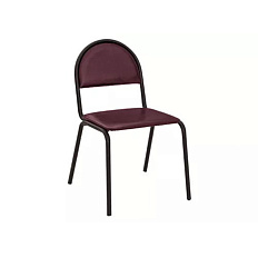 СЕРНА СМ 7/22 Стул иск. кожа, каркас металл обивка бордовый К-12, каркас черный муар RAL 9005