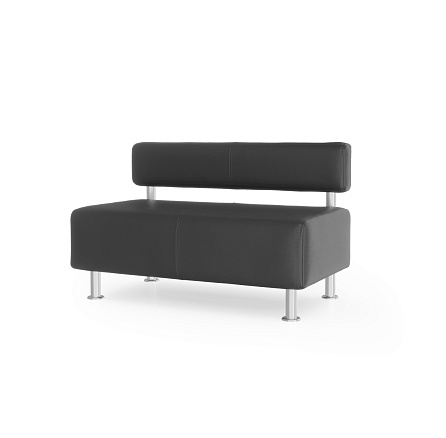 Максим-2 Диван 2-мест. 122x67x76 см Boom midnight черный