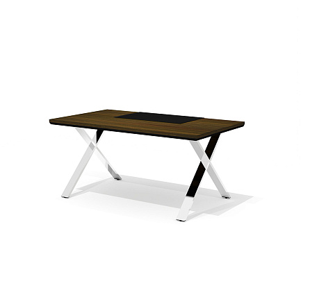 KV-160k Cтол на металлическом каркасе 160x90x75 Kvins дуб жженый N шпон (Италия)