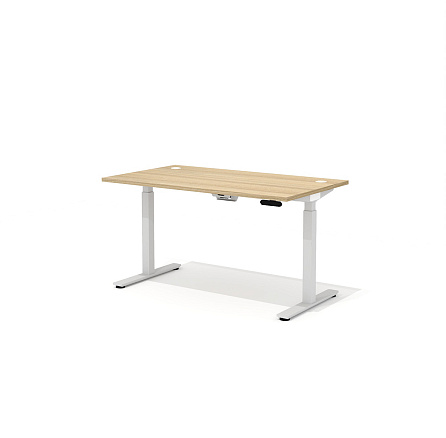 DD-80-3.3 + DD-1601-DD02 Прямой стол (подъёмный механизм) с заглушками Drive швейцарский вяз