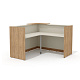 Стойка администратора угловая с декоративной панелью 172,3х172,3х109,8 беж/вяз швейцарский