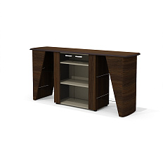 NT-34 Греденция New.Tone орех Ондо  / стекло тонированное серое