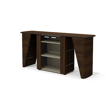 NT-34 Греденция New.Tone орех Ондо  / стекло тонированное серое