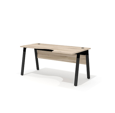 LM-2.2R + LF-2 Стол интегральный на металлокаркасе Line дуб Кронберг