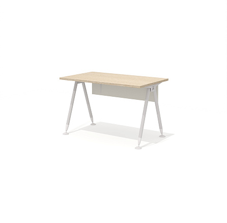 GM-101 + G-85 Прямой стол на металлокаркасе Gamma дуб выбеленный N/беж