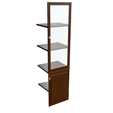 29553 Наполнение шкафа одностворч. со стеклом 500х470х1970 WASHINGTON темный орех