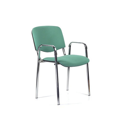 КОРА CH Стул иск. кожа светло-зеленый Z-34, каркас хром