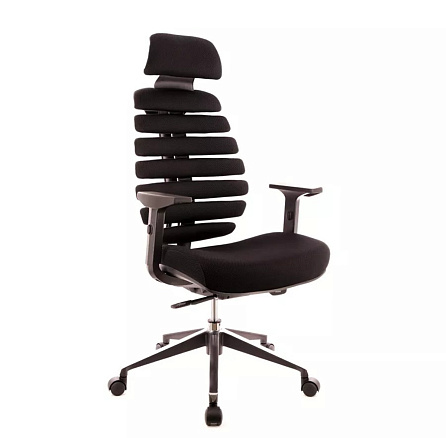 Ergo Black Кресло ткань, крестовина алюминий обивка черный