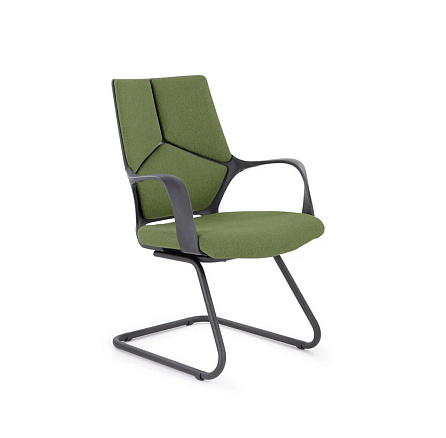 Айкью Н/п CH-710 BL Кресло ткань зеленый QH21-1313, полозья черный