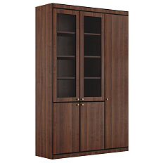 17506 Шкаф комбинированный 139x40x220 CAPITAL темный орех