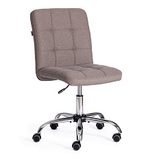 FIESTA Кресло ткань рогожка Nice, мокко (серо-бежевая), крестовина хром, код 24702