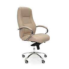 RT-336 Кресло экокожа, крестовина хром мультиблок обивка бежевый 70