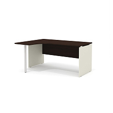 R-2.2L + ЮЗ-737 Эргономичный стол левый с опорой Rio Base венге/беж