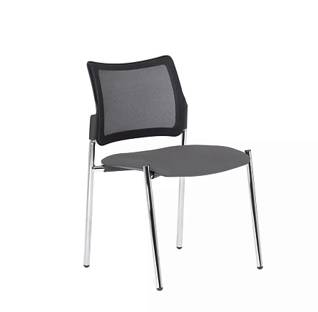 PINKO MESH Стул сетка/ткань, каркас хром обивка черный