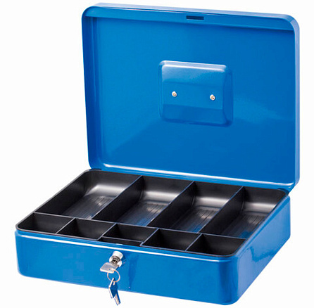 BRAUBERG 290336 синий Кэшбокс 300x240x90 мм