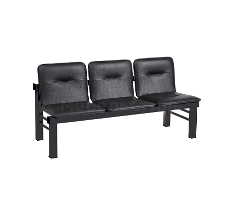 ТАМЕРЛАН М СМ106М-03 Многоместная секция обивка черный К-01, каркас черный